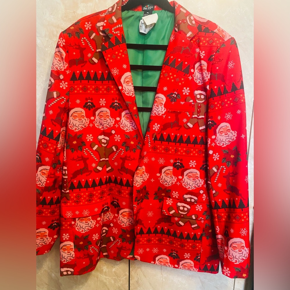 *SEND US AN OFFER *NEW Dec 25th.Festive Red & Green Christmas Blazer